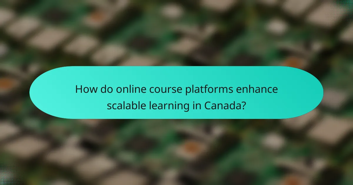 How do online course platforms enhance scalable learning in Canada?