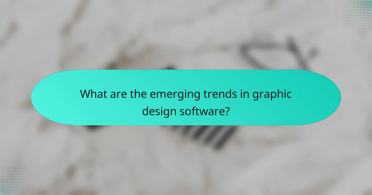 What are the emerging trends in graphic design software?